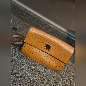 Dooney & Bourke Ostrich East West Flap Shoulder Bag